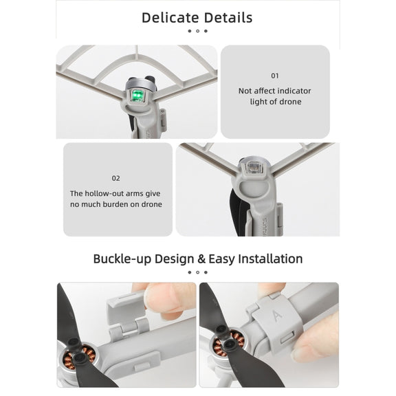 For DJI Mini 4 Pro Sunnylife N4P-KC712 Drone Propeller Protective Guard Anti-collision Ring (Grey)