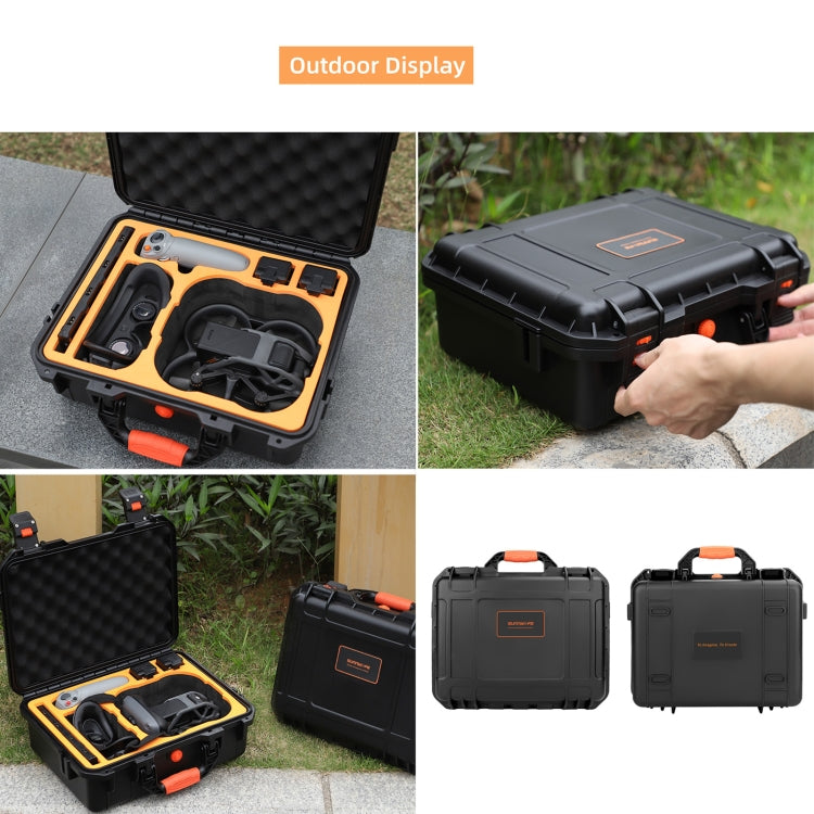 For DJI Avata Sunnylife AQX-6-U Upgraded Water-resistant Shockproof Safety Carry Case Storage Bag (Black)