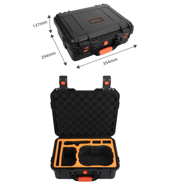 For DJI Avata Sunnylife AQX-6-U Upgraded Water-resistant Shockproof Safety Carry Case Storage Bag (Black)