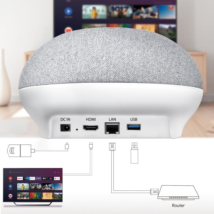 MECOOL KA1 Smart TV Speaker Android 11 TV Box with Remote Control, Amlogic S905X4 Quad Core Cortex-A55, 4GB+32GB, Dual-Band / Bluetooth / Ethernet / OTT(US Plug)