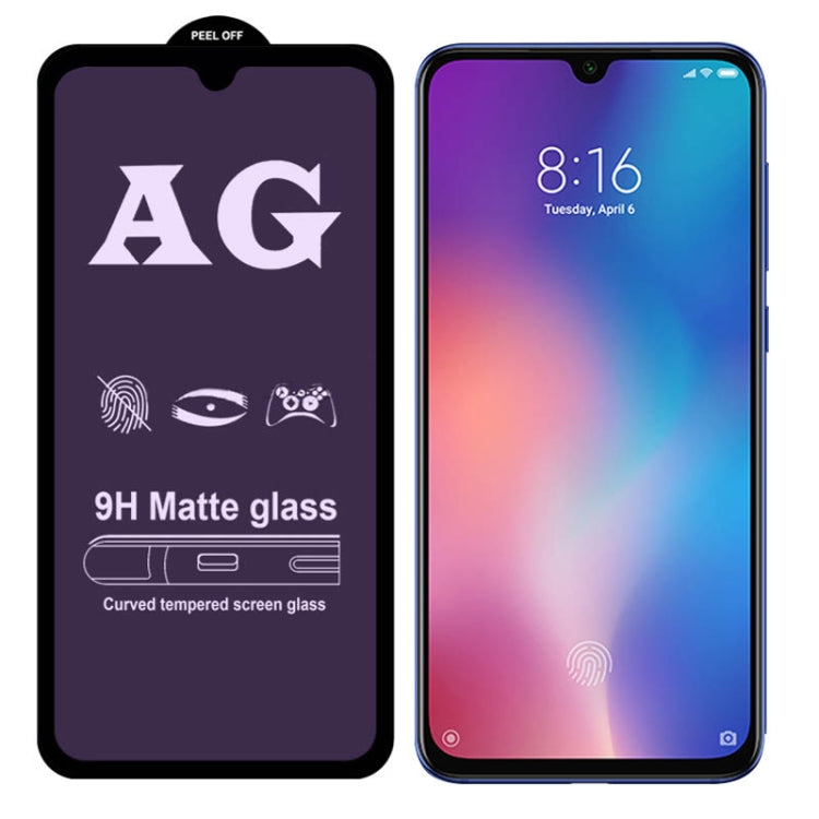 25 PCS AG Matte Anti Blue Light Full Cover Tempered Glass For Xiaomi Redmi Note 6