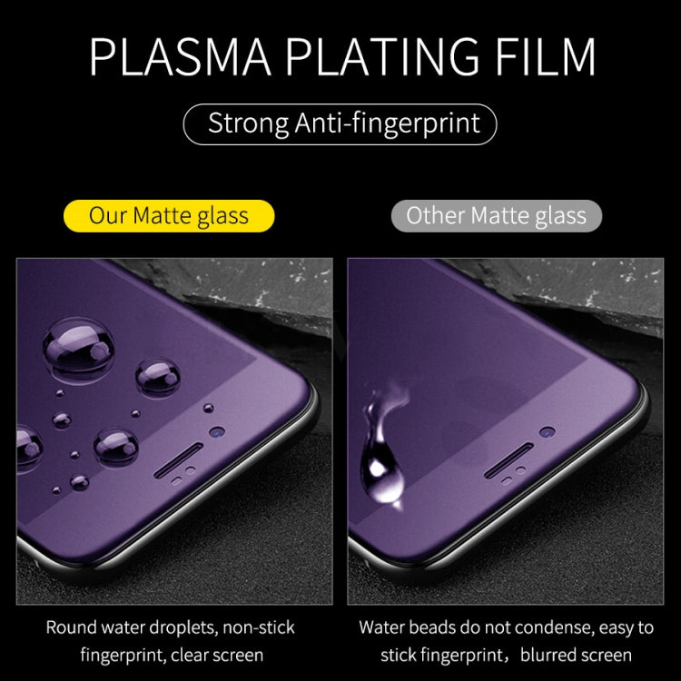 25 PCS AG Matte Anti Blue Light Full Cover Tempered Glass For Xiaomi Redmi Note 7