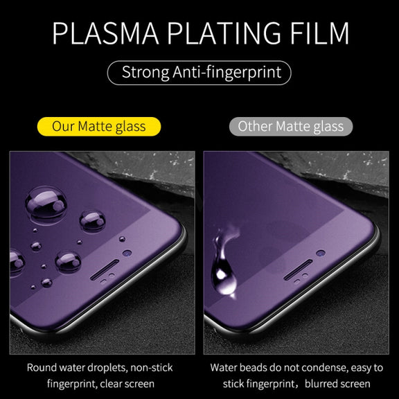 25 PCS AG Matte Anti Blue Light Full Cover Tempered Glass For Xiaomi Redmi Note 7