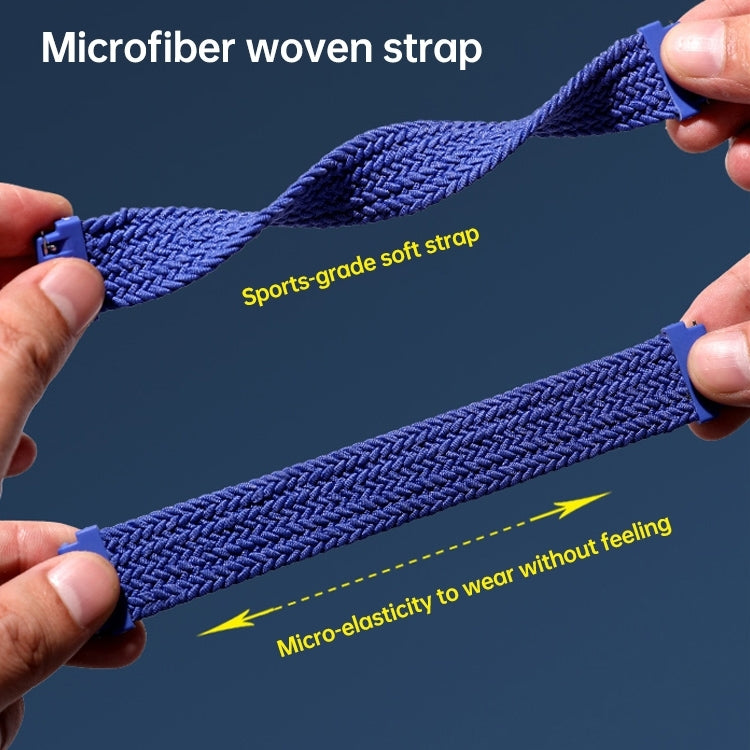 22mm Universal Nylon Weave Watch Band(Black)