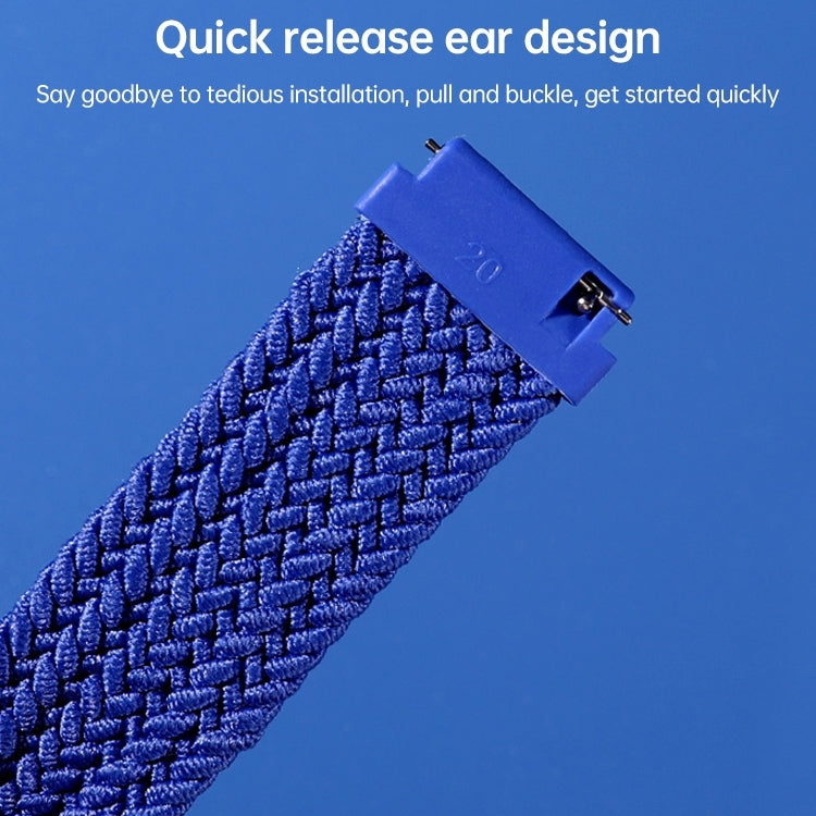 22mm Universal Nylon Weave Watch Band(Black)