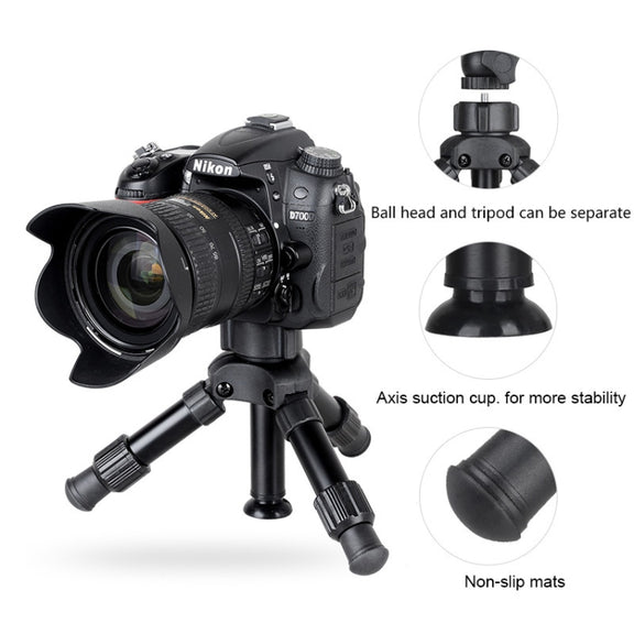 BEXIN MS02 Small Lightweight Tabletop Camera Tripod for Phone Dslr Camera