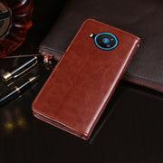 For Nokia 8.3 5G idewei Crazy Horse Texture Horizontal Flip Leather Case with Holder & Card Slots & Wallet(Yellow)