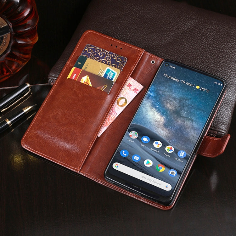 For Nokia 8.3 5G idewei Crazy Horse Texture Horizontal Flip Leather Case with Holder & Card Slots & Wallet(Yellow)