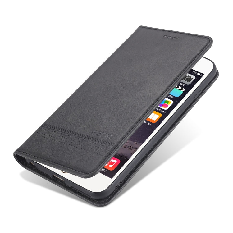 AZNS Magnetic Calf Texture Horizontal Flip Leather Case with Card Slots & Holder & Wallet For iPhone 8 / 7(Black)