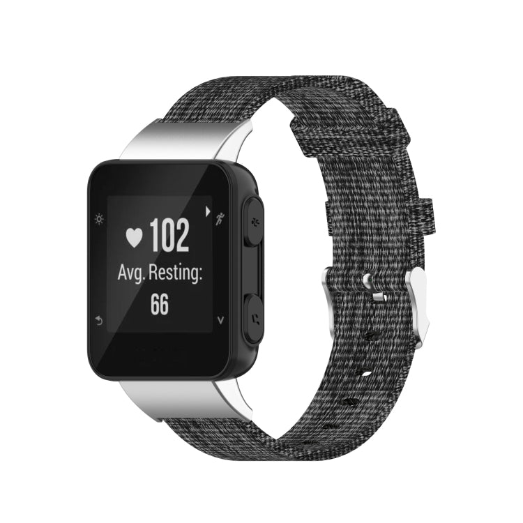 Compatible with Garmin Compatible witherunner 35 / 30 Universal Nylon Canvas Watch Band(Grey)