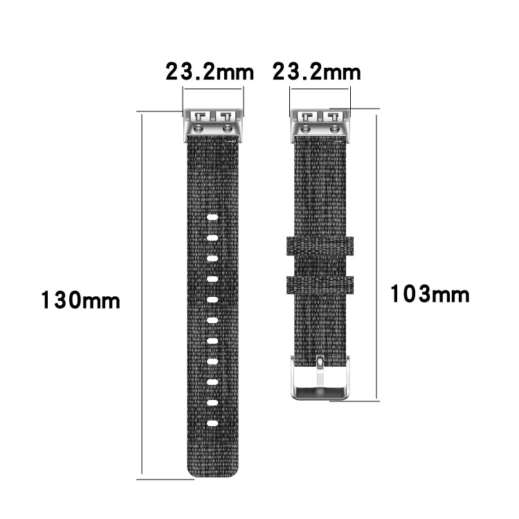 Compatible with Garmin Compatible witherunner 35 / 30 Universal Nylon Canvas Watch Band(Grey)
