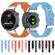 Compatible with Garmin Compatible witherunner 35 / 30 Universal Nylon Canvas Watch Band(Grey)