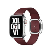 Modern Style Leather Watch Band For Apple Watch 42mm / 41mm / 40mm / 38mm(Coffee)