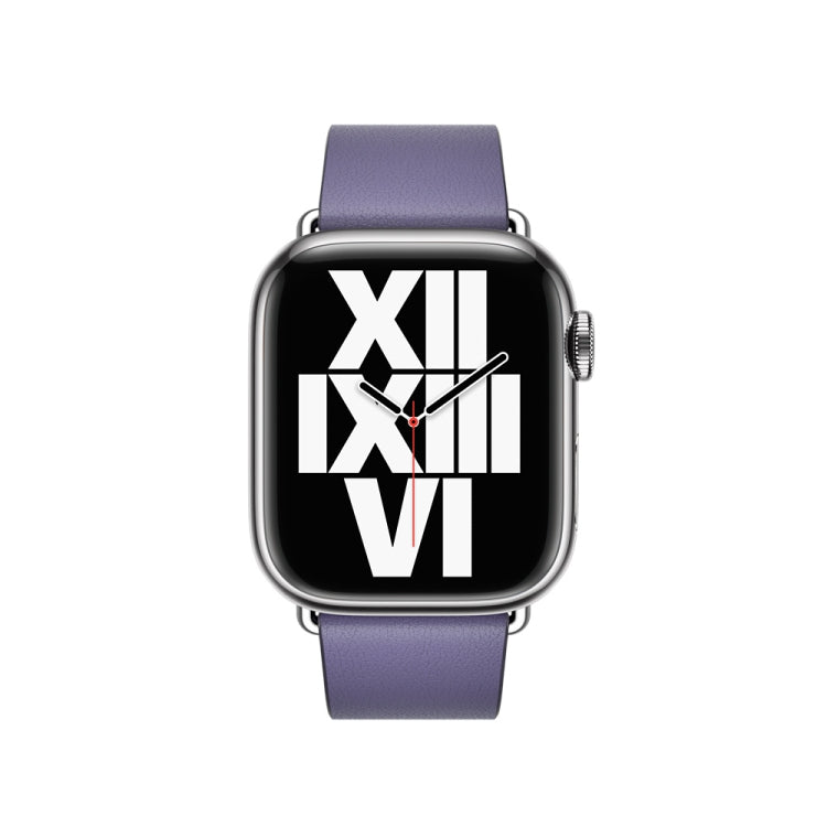 Modern Style Leather Watch Band For Apple Watch 42mm / 41mm / 40mm / 38mm(Purple)