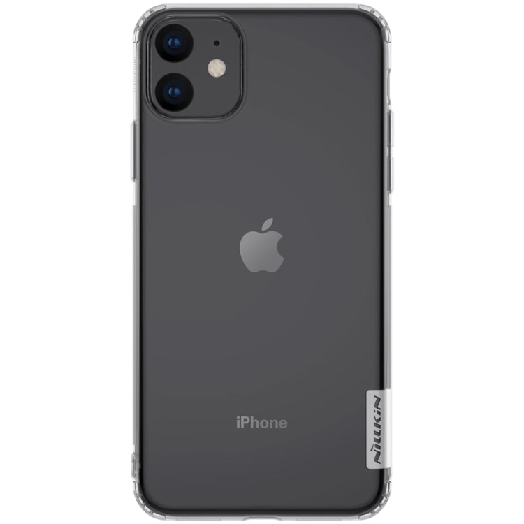For iPhone 11 NILLKIN Nature TPU Transparent Soft Protective Case(White)