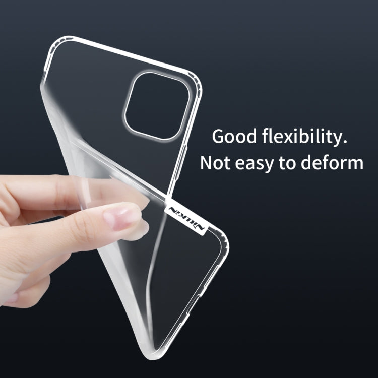 For iPhone 11 NILLKIN Nature TPU Transparent Soft Protective Case(White)