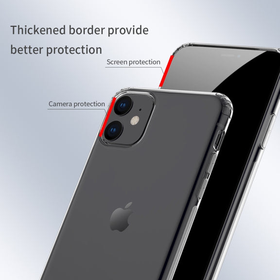 For iPhone 11 NILLKIN Nature TPU Transparent Soft Protective Case(White)