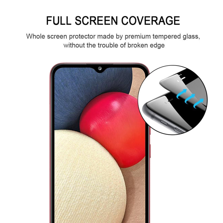 For Samsung Galaxy A02s 25 PCS Full Glue Full Screen Tempered Glass Film