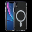 For iPhone XR Magsafe Case Simple Magnetic Ring All-inclusive Clear Crystal Acrylic PC +TPU Shockproof Case(Transparent) - More iPhone Cases by PMC TechLife | Online Shopping South Africa | PMC TechLife