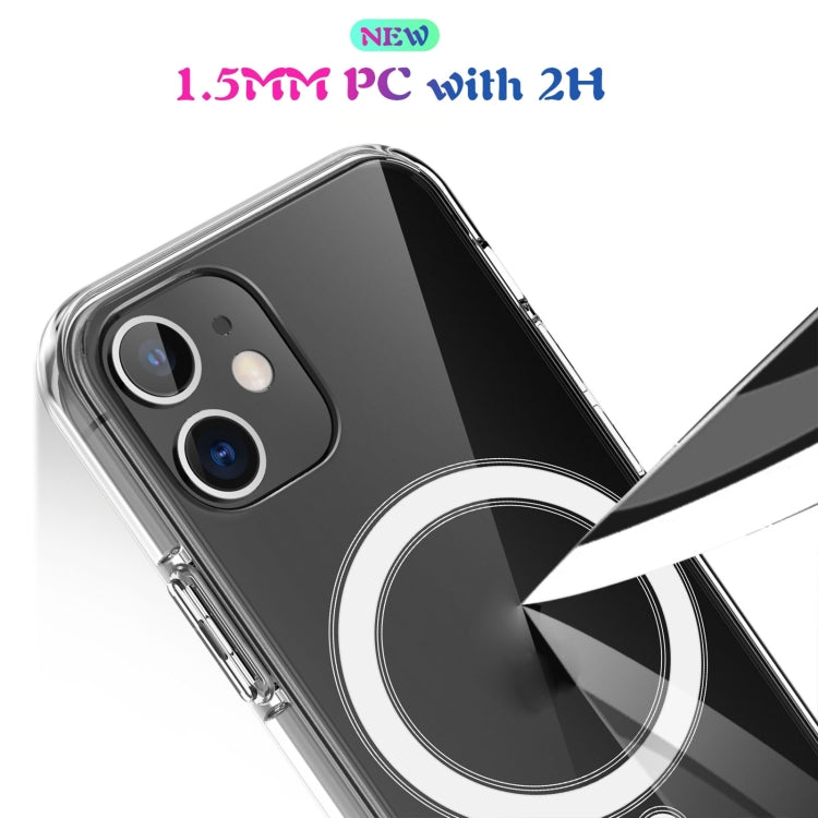 For iPhone XR Magsafe Case Simple Magnetic Ring All-inclusive Clear Crystal Acrylic PC +TPU Shockproof Case(Transparent)
