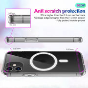 For iPhone XS Max Magsafe Case Simple Magnetic Ring All-inclusive Clear Crystal Acrylic PC +TPU Shockproof Case(Transparent)
