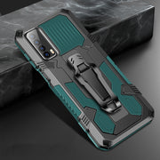 For Huawei P smart 2021 / Y7a Machine Armor Warrior Shockproof PC + TPU Protective Case(Army Green)