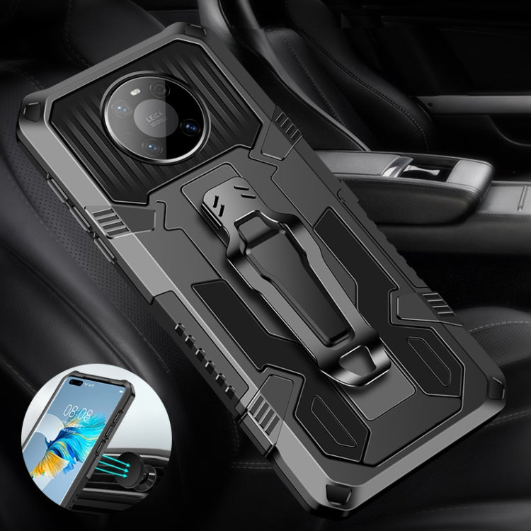 For Huawei P smart 2021 / Y7a Machine Armor Warrior Shockproof PC + TPU Protective Case(Army Green)