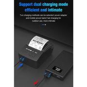 5811DD 58mm Bluetooth 4.0 Portable Thermal Bluetooth Receipt Printer, EU Plug