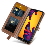 For Huawei P20 Lite Life of Tree Embossing Pattern Horizontal Flip Leather Case with Holder & Card Slot & Wallet & Photo Frame & Lanyard(Brown)
