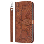 For Samsung Galaxy Note10+ Life of Tree Embossing Pattern Horizontal Flip Leather Case with Holder & Card Slot & Wallet & Photo Frame & Lanyard(Brown)