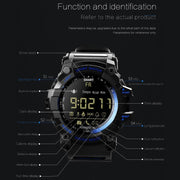 Lokmat MK16 LCD Screen 50m Water-resistant Smart Watch, Support Information Reminder / Remote Camera / Walking Motion Monitor(Black)