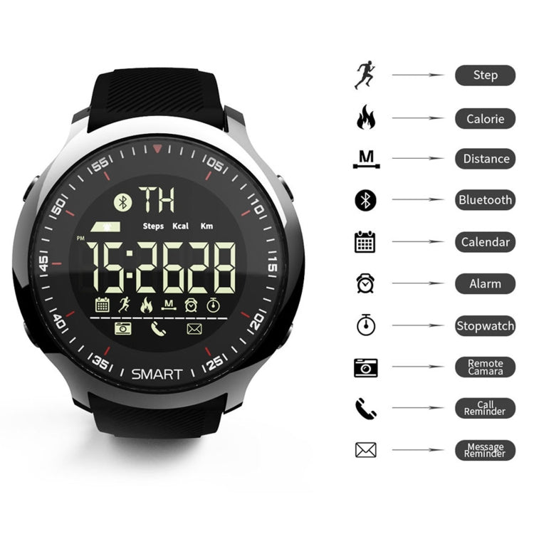 Lokmat MK18 1.1 inch Circle Screen IP68 Water-resistant Smart Watch, Support Information Reminder / Remote Camera / Walking Motion Monitor(Orange)