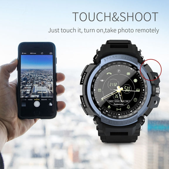 Lokmat MK28 1.4 inch FSTN Screen IP68 Water-resistant Smart Watch, Support Information Reminder / Remote Camera / Sport Record(Black)