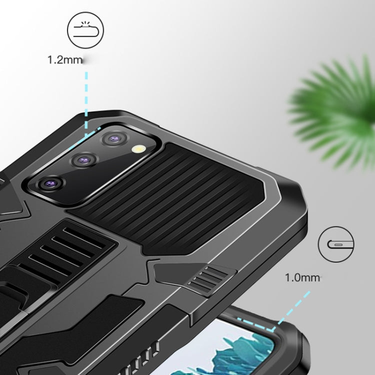 For Samsung Galaxy Note20 Ultra Vanguard Warrior All Inclusive Double-color Shockproof TPU + PC Protective Case with Holder(Black)