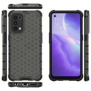 For Oppo Reno5 5G Shockproof Honeycomb PC + TPU Case(Black)