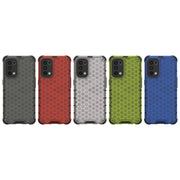 For Oppo Reno5 5G Shockproof Honeycomb PC + TPU Case(Black)