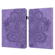 For Amazon Kindle Fire HD 10 2016/2017/2018/2019 Peacock Embossed Pattern TPU + PU Horizontal Flip Leather Case with Holder & Card Slots & Wallet & Sleep / Wake-up Function(Purple) - free shipping - PMC TechLife - Order now!