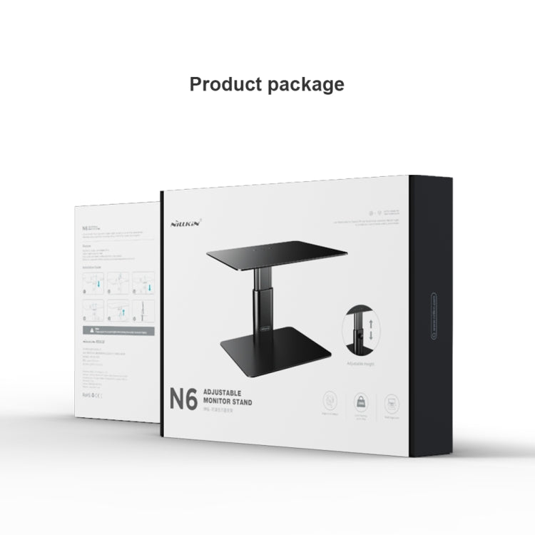 NILLKIN N6 Adjustable High Desk Laptop Monitor Stand Holder (Silver)