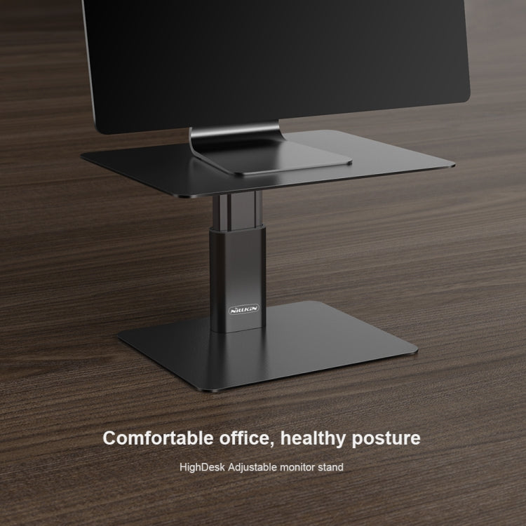 NILLKIN N6 Adjustable High Desk Laptop Monitor Stand Holder (Silver)