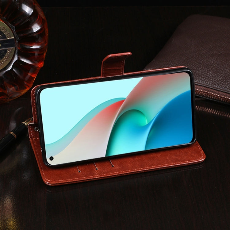 For Xiaomi Redmi Note 9T 5G idewei Crazy Horse Texture Horizontal Flip Leather Case with Holder & Card Slots & Wallet(Sky Blue)