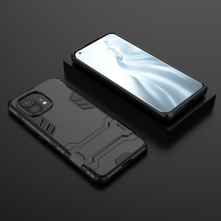 For Xiaomi Mi 11 PC + TPU Shockproof Protective Case with Holder(Black)