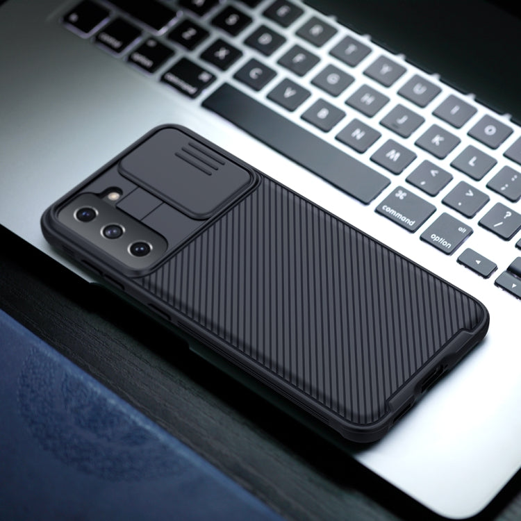 For Samsung Galaxy S21 5G NILLKIN Black Mirror Pro Series Camshield Full Coverage Dust-proof Scratch Resistant Phone Case(Black)