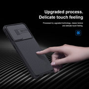 For Samsung Galaxy S21 5G NILLKIN Black Mirror Pro Series Camshield Full Coverage Dust-proof Scratch Resistant Phone Case(Blue)