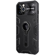 For iPhone 12 Pro Max NILLKIN Shockproof CamShield Armor Protective Case with Invisible Ring Holder(Black)