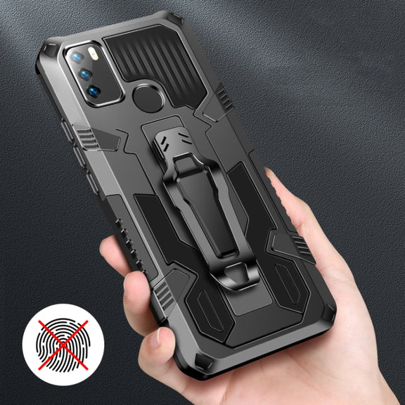 For OPPO Reno5 5G Machine Armor Warrior Shockproof PC + TPU Protective Case(Royal Blue)