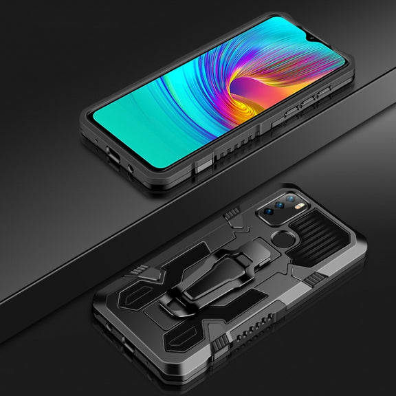 For OPPO Reno5 5G Machine Armor Warrior Shockproof PC + TPU Protective Case(Royal Blue)