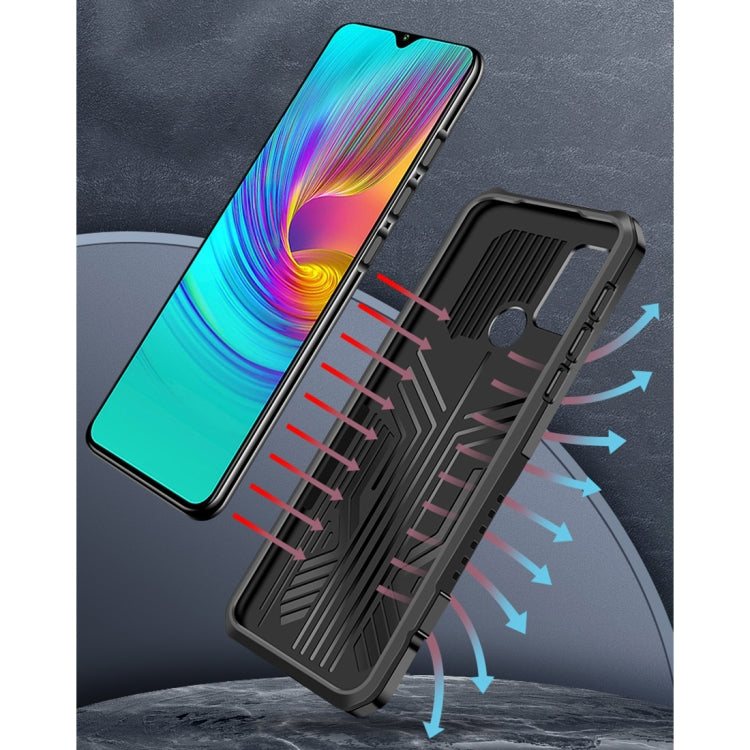 For OPPO Reno5 5G Machine Armor Warrior Shockproof PC + TPU Protective Case(Royal Blue)