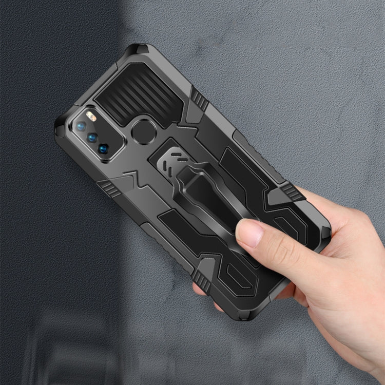 For OPPO Reno5 5G Machine Armor Warrior Shockproof PC + TPU Protective Case(Royal Blue)