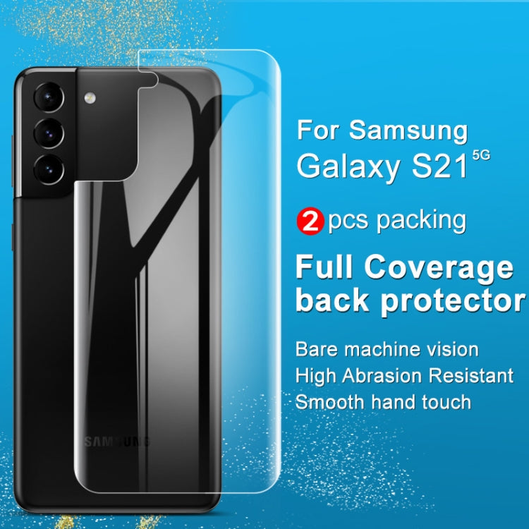 For Samsung Galaxy S21 5G 2pcs IMAK 0.15mm Curved Full Screen Protector Hydrogel Film Back Protector