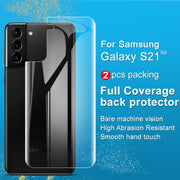 For Samsung Galaxy S21 5G 2pcs IMAK 0.15mm Curved Full Screen Protector Hydrogel Film Back Protector